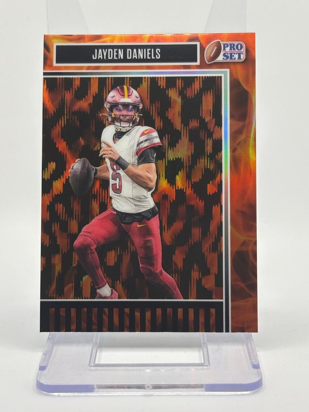 2025 Leaf Metal Jayden Daniels Prismatic Flame Refractor 2/3 SSP Commanders